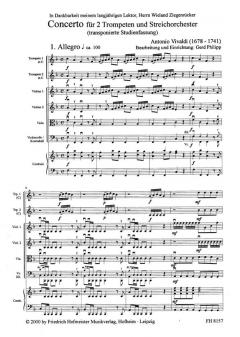 Concerto für 2 Trompeten und Orchester von Antonio Vivaldi 