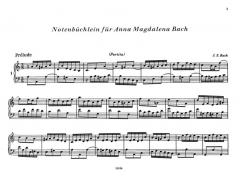 Notenbüchlein für Anna Magdalena Bach 