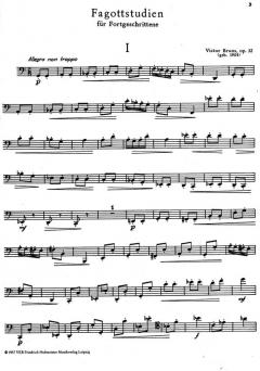 Fagottstudien für Fortgeschrittene, op. 32 von Victor Bruns im Alle Noten Shop kaufen