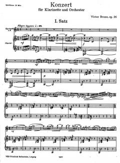Konzert für Klarinette und Orchester op. 26 von Victor Bruns 