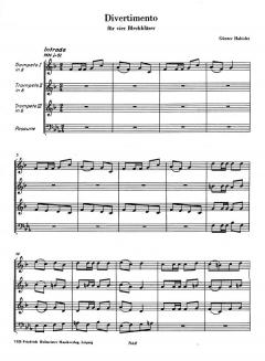 Divertimento für 4 Blechbläser (Günter Habicht) 