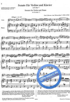 Sonata G-Dur von Carl Ditters von Dittersdorf 