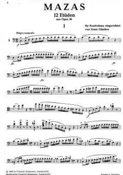 12 Etüden aus op. 36 von Jacques-Féréol Mazas 