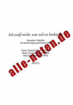 Loreley (Ich weiss nicht, was soll es bedeuten) (Friedrich Silcher) 