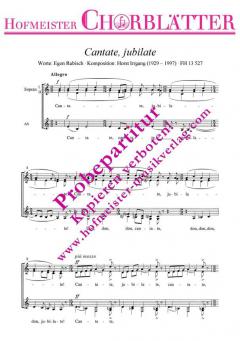 Cantate, jubilate (Horst Irrgang) 