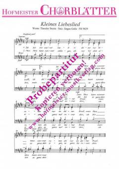 Kleines Liebeslied (Ich bin mir meiner Seele) (Jürgen Golle) 