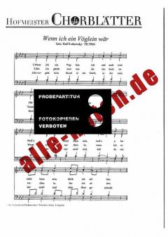 Wenn ich ein Vöglein wär 