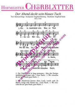 Der Abend deckt sein blaues Tuch (Siegfried Bimberg) 