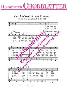 Der Mai tritt ein mit Freuden (Georg Rhau) 