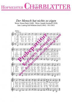 Der Mensch hat nichts so eigen (Joseph Gersbach) 