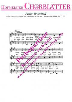 Frohe Botschaft (Wenn der Kuckuck wieder schreit) (Johann Christian Heinrich Rinck) 