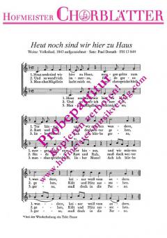 Heut noch sind wir hier zu Haus 