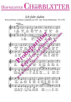 Ich fahr dahin (um 1450) 