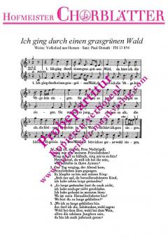 Ich ging durch einen grasgrünen Wald 