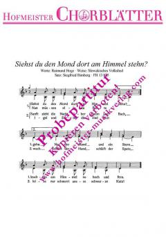 Siehst du den Mond dort am Himmel stehn 