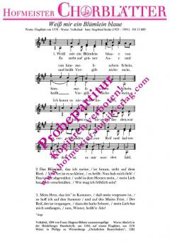 Weiss mir ein Blümlein blaue 