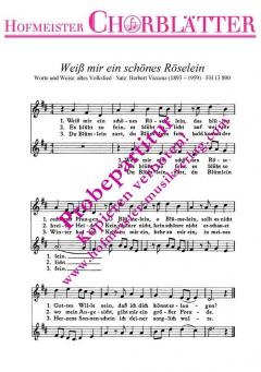 Weiss mir ein schönes Röselein 