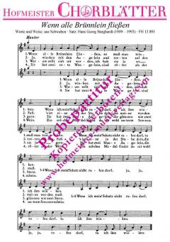 Wenn alle Brünnlein fliessen 