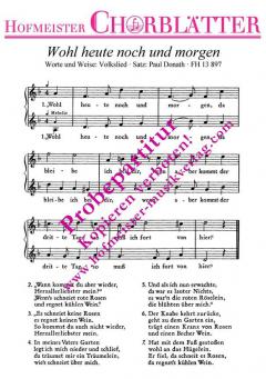 Wohl heute noch und morgen 