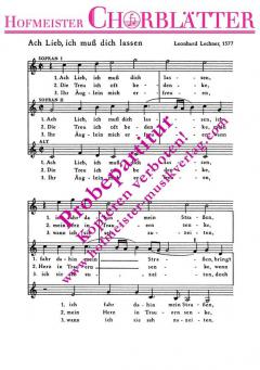 Ach Lieb, ich muss dich lassen (Leonhard Lechner) 