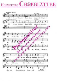 Auf einem Baum ein Kuckuck sass 