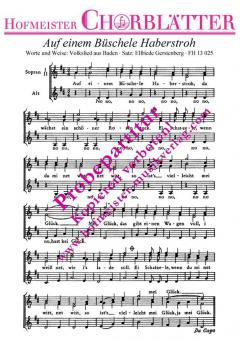 Auf einem Büschele Haberstroh 