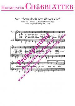 Der Abend deckt sein blaues Tuch (Siegfried Bimberg) 