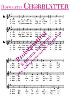 Der Abend deckt sein blaues Tuch 