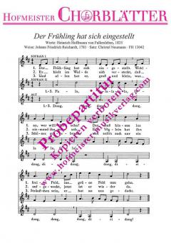 Der Frühling hat sich eingestellt (Johann Friedrich Reichardt) 