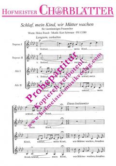 Schlaf, mein Kind, wir Mütter wachen (Kurt Schwaen) 