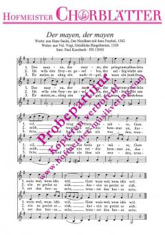 Der Maien, der Maien (um 1550) 