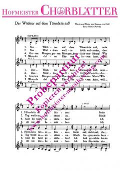 Der Wächter auf dem Türmlein sass 