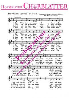 Der Wächter vor dem Tore stand 