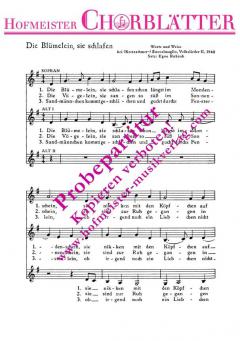 Sandmännchen (Die Blümelein, sie schlafen) (Anton Wilhelm von Zuccalmaglio) 