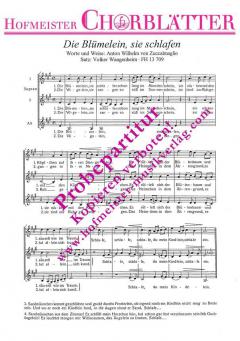 Sandmännchen (Die Blümelein, sie schlafen) (Anton Wilhelm von Zuccalmaglio) 