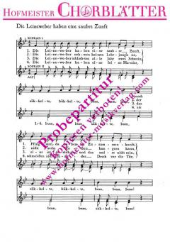 Die Leineweber haben eine saubere Zunft 