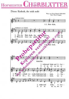 Dieser Kuckuck, der mich neckt (Ernst Fritz Schmid) 