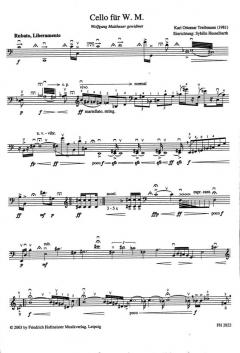 Cello für W.M. / Cello II von Karl Ottomar Treibmann im Alle Noten Shop kaufen
