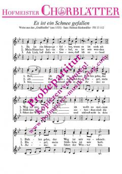 Es ist ein Schnee gefallen 