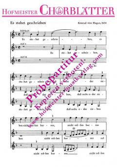 Es stehet geschrieben (Konrad von Hagen) 