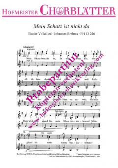 Mein Schatz ist nicht da (Johannes Brahms) 