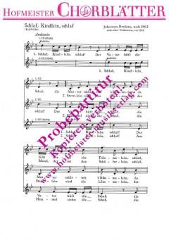 Schlaf, Kindlein, schlaf (Johannes Brahms) 