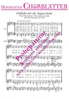 Schliesse mir die Augen beide 