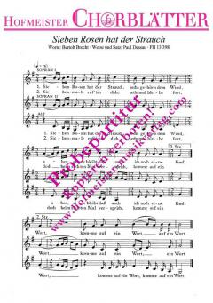 Sieben Rosen hat der Strauch (Paul Dessau) 