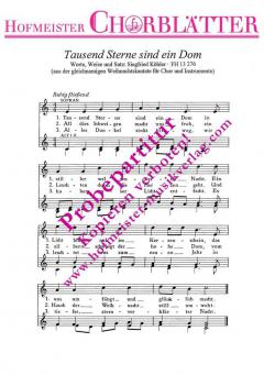 Tausend Sterne sind ein Dom (Siegfried Köhler) 