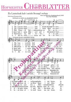 Zu Lauterbach hab i mein'n Strumpf verlorn 