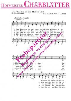 Das Wandern ist des Müllers Lust 