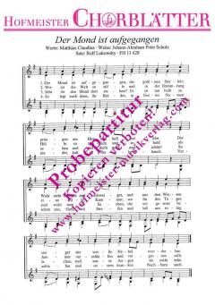 Der Mond ist aufgegangen (Johann Abraham Peter Schulz) 