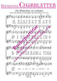 Die Blümelein, sie schlafen (Anton Wilhelm von Zuccalmaglio) 