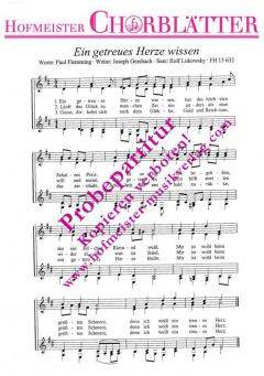 Ein getreues Herze wissen (Joseph Gersbach) 